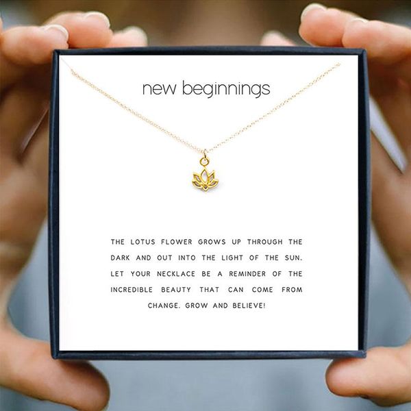pendant necklaces fashion yoga hollow lotus necklace for women gold chain wish card valentines day christmas gift box, Silver
pendant necklaces fashion yoga hollow lotus necklace for women gold chain wish card valentines day christmas gift box, Silver