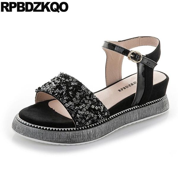 women black bridal rhinestone genuine leather luxury diamond platform wedge sandals summer embellished beige bling crystal shoes
women black bridal rhinestone genuine leather luxury diamond platform wedge sandals summer embellished beige bling crystal shoes