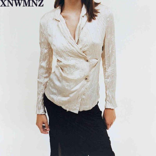 za women beige creased effect satin jacket collared jacket featuring a creased effect long sleeves and crossover front fastening 210510, Black;brown
za women beige creased effect satin jacket collared jacket featuring a creased effect long sleeves and crossover front fastening 210510, Black;brown