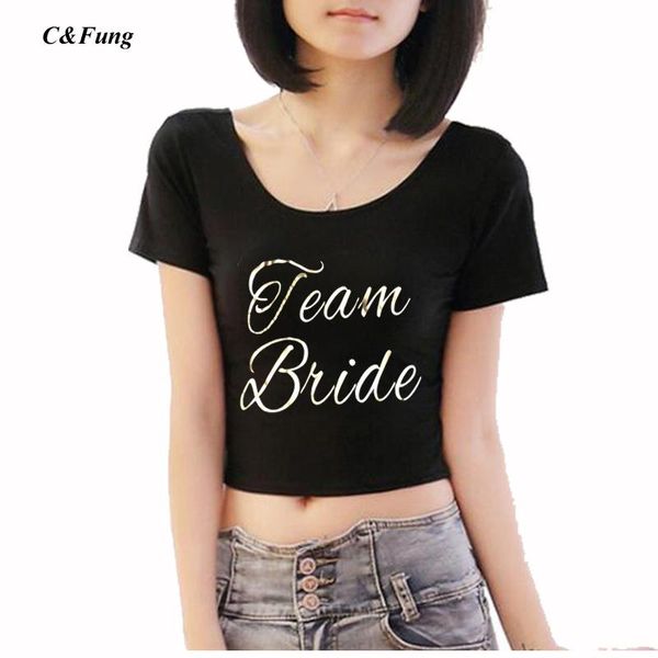 women's t-shirt c&fung 2021 crop t shirt team bride tshirts women ladies cropped tee femme short feminino, White
women's t-shirt c&fung 2021 crop t shirt team bride tshirts women ladies cropped tee femme short feminino, White