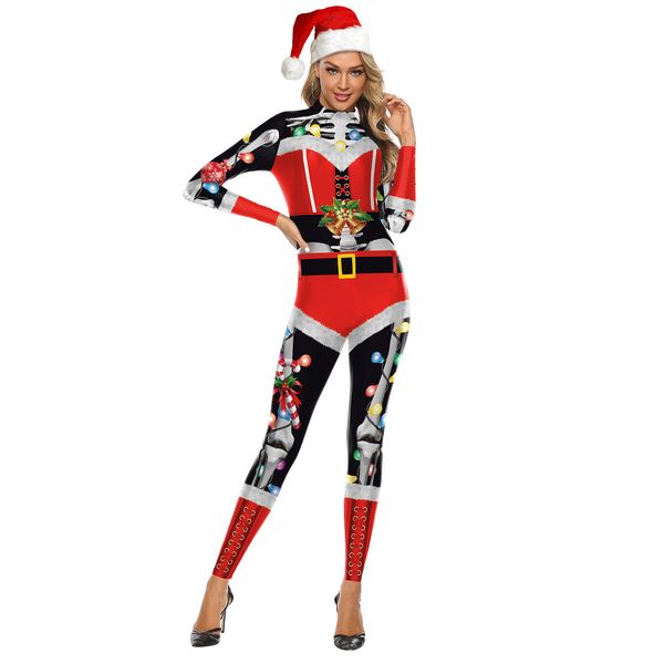 cosplay costumes women's show christmas night skeleton frame print bodysuit, Black
cosplay costumes women's show christmas night skeleton frame print bodysuit, Black