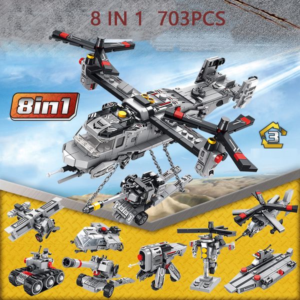 503PCS 8 IN 1 Children Toys Model Aircraft Kids Education Toys With Building Blocks Plane Bricks Military Army Soldiers WW2
503PCS 8 IN 1 Children Toys Model Aircraft Kids Education Toys With Building Blocks Plane Bricks Military Army Soldiers WW2