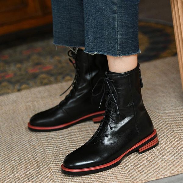 boots cross-tied winter shoes women cow leather thick low heels ladies short zipper keep cozy warm ankle for woman, Black
boots cross-tied winter shoes women cow leather thick low heels ladies short zipper keep cozy warm ankle for woman, Black