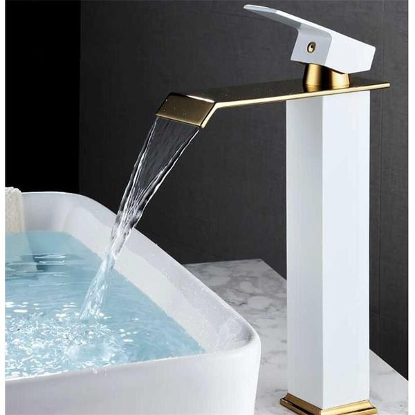 basin faucet gold and white waterfall brass bathroom mixer tap cold sinkkitchen sink faucets
basin faucet gold and white waterfall brass bathroom mixer tap cold sinkkitchen sink faucets