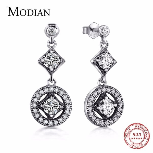 modian solid 925 sterling silver classic fashion drop earrings cubic zirconia vintage style for women date long jewelry 210625, Golden;silver
modian solid 925 sterling silver classic fashion drop earrings cubic zirconia vintage style for women date long jewelry 210625, Golden;silver