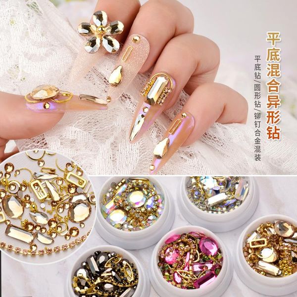 nail art decorations 1 box jewelry explosive type rhinestone decorative full set mixed large diamond alloy rivet, Silver;gold
nail art decorations 1 box jewelry explosive type rhinestone decorative full set mixed large diamond alloy rivet, Silver;gold