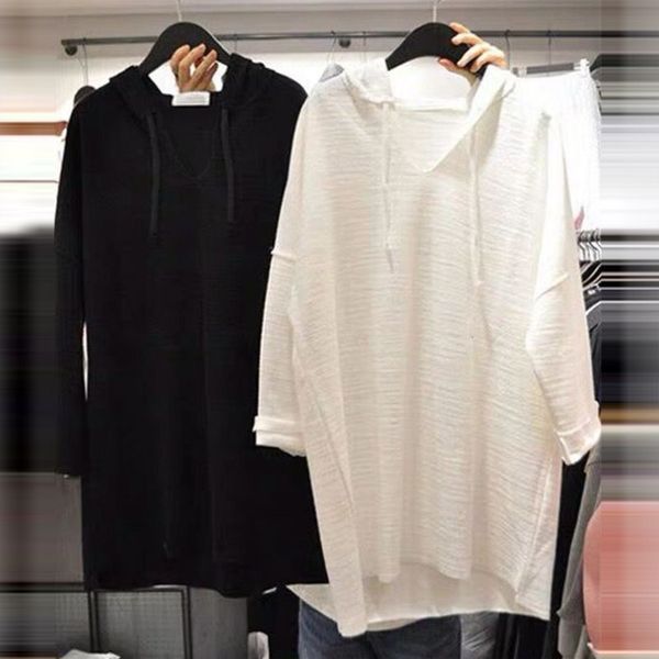 spring new solid hooded full sweatshirt women loose slubby cotton pullover 210421, Black
spring new solid hooded full sweatshirt women loose slubby cotton pullover 210421, Black