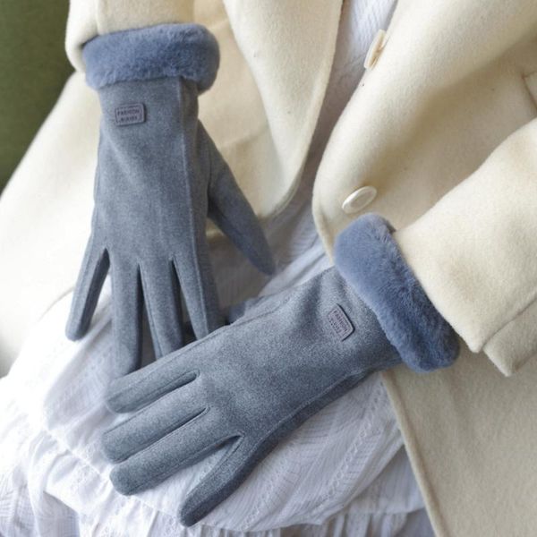 five fingers gloves winter women keep warm touch screen plus velvet inside thicken elegant fashion cycling drive plush wrist mittens, Blue;gray
five fingers gloves winter women keep warm touch screen plus velvet inside thicken elegant fashion cycling drive plush wrist mittens, Blue;gray