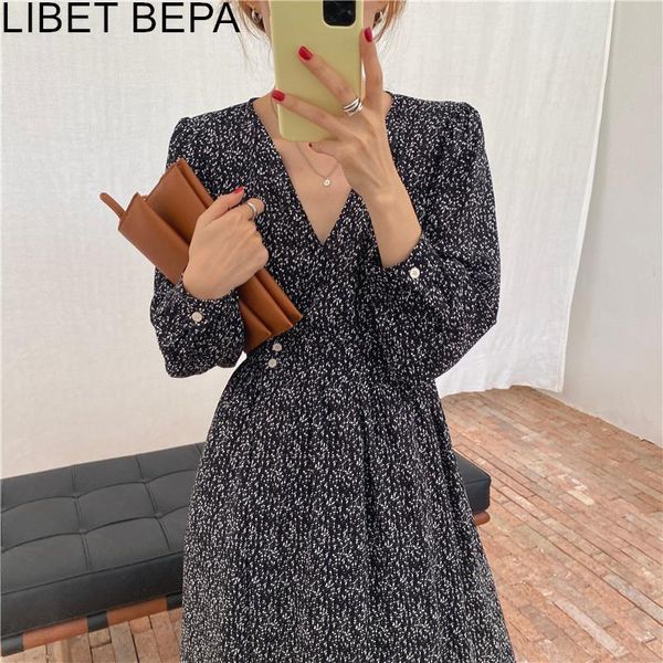 casual dresses 2021 women autunm fashionable chiffon elegant high waist vintage one piece floral printed lady long dr9139, Black;gray
casual dresses 2021 women autunm fashionable chiffon elegant high waist vintage one piece floral printed lady long dr9139, Black;gray