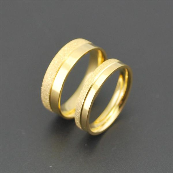 wedding rings 2021 fashion 4mm\6mm engagement women party elegant luxury bridal jewelry gold color frosted ring for couples, Slivery;golden
wedding rings 2021 fashion 4mm\6mm engagement women party elegant luxury bridal jewelry gold color frosted ring for couples, Slivery;golden