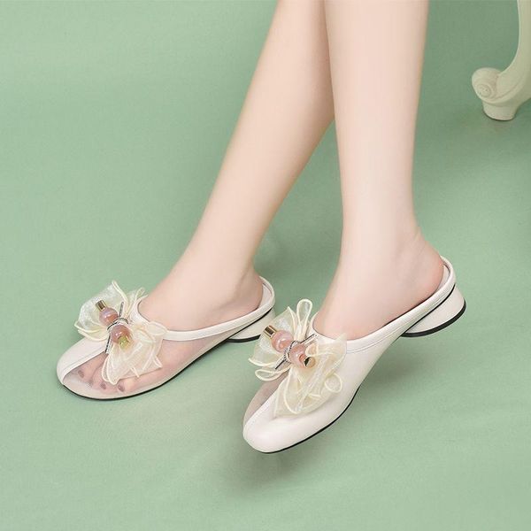 slippers 2021 summer mesh half women's outer wear soft leather flat sandals low-heeled all-match baotou lazy drag, Black
slippers 2021 summer mesh half women's outer wear soft leather flat sandals low-heeled all-match baotou lazy drag, Black