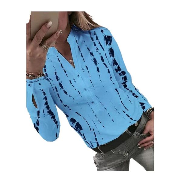women's blouses & shirts v-neck button office striped printed long sleeve women and slim fit blusas, White
women's blouses & shirts v-neck button office striped printed long sleeve women and slim fit blusas, White