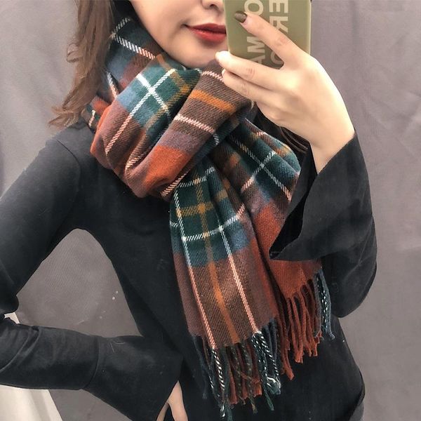 scarves scarf female autumn and winter long british plaid imitation cashmere shawl dual-use thick bib, Blue;gray
scarves scarf female autumn and winter long british plaid imitation cashmere shawl dual-use thick bib, Blue;gray