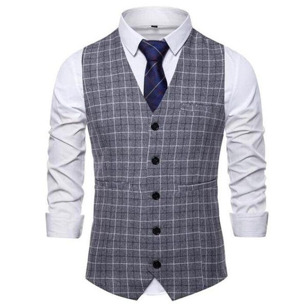 men's vests fashion men plaid business single buttons casual slim fit suits dress for plus size male clothing s-3xl, Black;white
men's vests fashion men plaid business single buttons casual slim fit suits dress for plus size male clothing s-3xl, Black;white