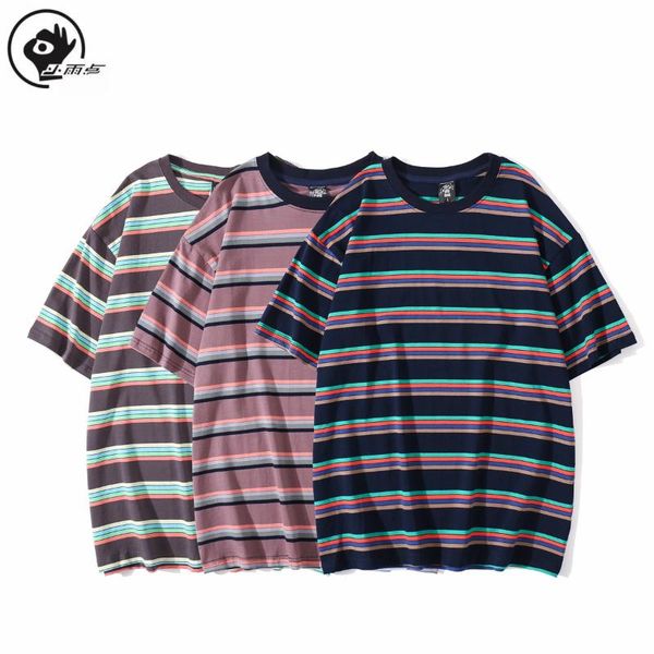 men's t-shirts little rain 2021 summer colorful striped t-shirt men fashion 100% cotton lover's clothes plus size t shirt, White;black
men's t-shirts little rain 2021 summer colorful striped t-shirt men fashion 100% cotton lover's clothes plus size t shirt, White;black