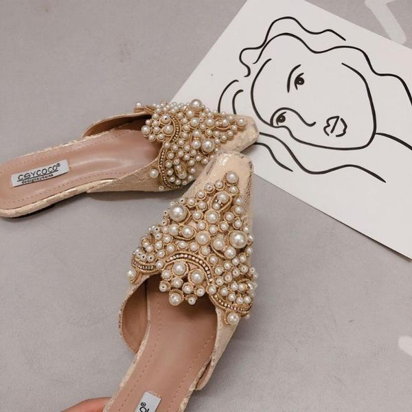 slippers string bead women's 2021 woman shoes luxury glitter slides lace low designer jelly sliders soft fabric pu, Black
slippers string bead women's 2021 woman shoes luxury glitter slides lace low designer jelly sliders soft fabric pu, Black