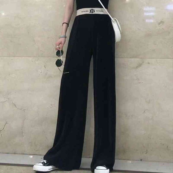 spring autumn pleated middle waist womens capri loose style summer long fashion wide leg silk bottom trousers, Black;white
spring autumn pleated middle waist womens capri loose style summer long fashion wide leg silk bottom trousers, Black;white