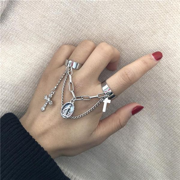 fashion cross chain rings virgin mary gothic style hip hop rock tassels long for women jewelry cluster, Golden;silver
fashion cross chain rings virgin mary gothic style hip hop rock tassels long for women jewelry cluster, Golden;silver