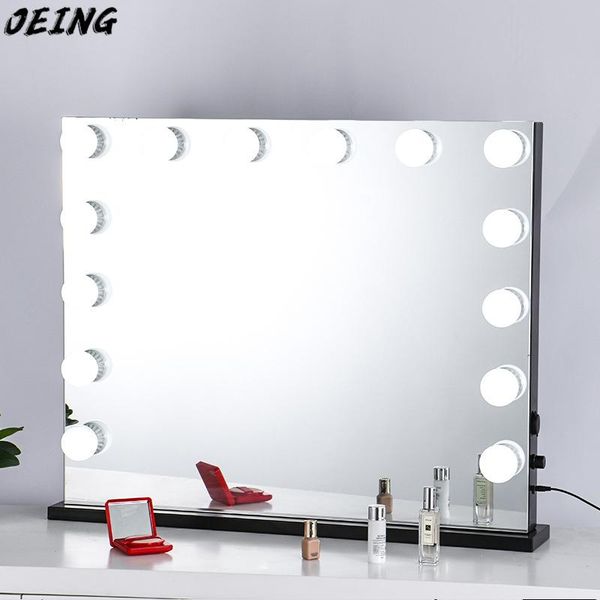 compact mirrors hollywood desksquare led makeup mirror, with 14 bulbs metal black high-definition fill light can be three-tone
compact mirrors hollywood desksquare led makeup mirror, with 14 bulbs metal black high-definition fill light can be three-tone