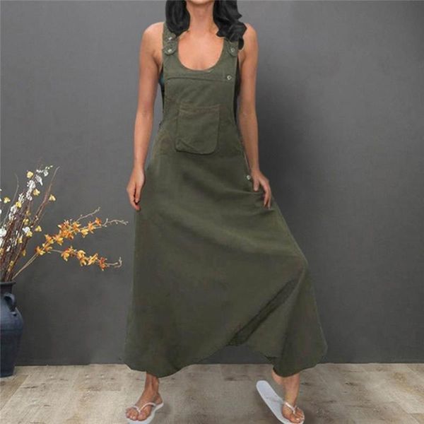 women's jumpsuits & rompers plus size women u neck sleeveless backless side pockets baggy long macacao feminino 661r10, Black;white
women's jumpsuits & rompers plus size women u neck sleeveless backless side pockets baggy long macacao feminino 661r10, Black;white