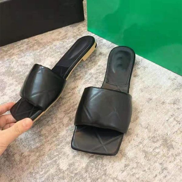 summer women flat square toe slippers solidergenuine leather casual shoes designers design large squares flip flops, Black
summer women flat square toe slippers solidergenuine leather casual shoes designers design large squares flip flops, Black