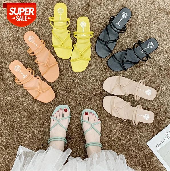 one pair of shoes, two korean styles, outer wear flat-bottomed flip-flops, thin straps and foot sandals slippers #6a5m, Black
one pair of shoes, two korean styles, outer wear flat-bottomed flip-flops, thin straps and foot sandals slippers #6a5m, Black