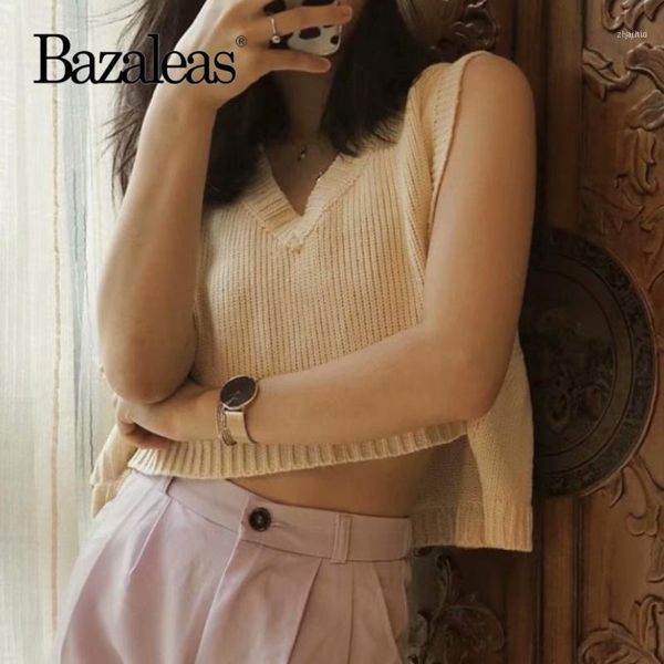 bazaleas retro v neck women sweater split pull femme loose tank sweaters casual knitted crop drop1 women's vests, Black;white
bazaleas retro v neck women sweater split pull femme loose tank sweaters casual knitted crop drop1 women's vests, Black;white