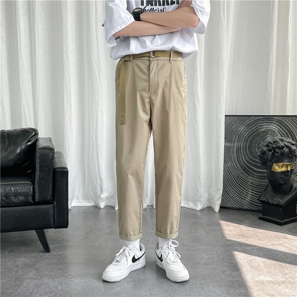 men's pants summer belt casual slim fashion solid color straight-leg men streetwear thin ankle-length mens m-2xl muah, Black
men's pants summer belt casual slim fashion solid color straight-leg men streetwear thin ankle-length mens m-2xl muah, Black