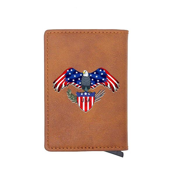 card holders brown american flag eagle digital printing wallet charm men women leather aluminium small purse, Brown;gray
card holders brown american flag eagle digital printing wallet charm men women leather aluminium small purse, Brown;gray