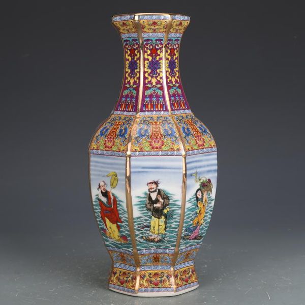 vases jingdezhen ceramics decoration qianlong enamel hexagonal bottle porcelain antique hallway vase
vases jingdezhen ceramics decoration qianlong enamel hexagonal bottle porcelain antique hallway vase