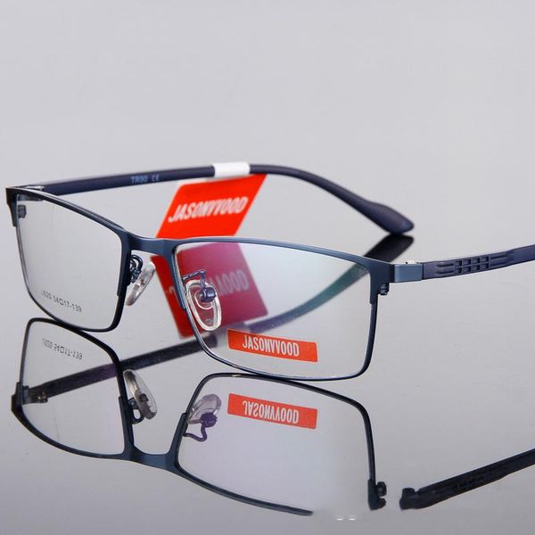 fashion sunglasses frames south korea's business men's metal eyeglass frame flat mirror glasses, Black