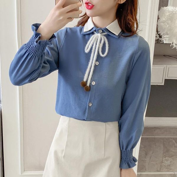 autumn corduroy shirt korean fashion women blouse sweet bow tie long-sleeved casual blusa feminina women's blouses & shirts, White
autumn corduroy shirt korean fashion women blouse sweet bow tie long-sleeved casual blusa feminina women's blouses & shirts, White