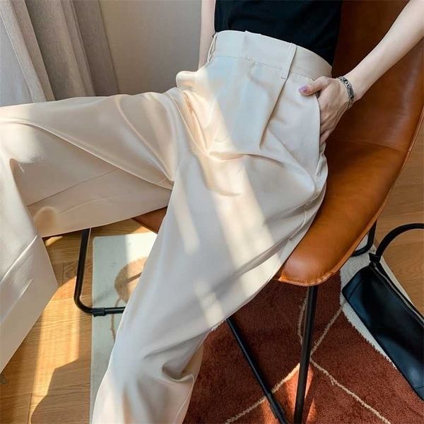 arrival soft elegant vintage high waist slim pants wide leg loose women streetwear trousers 211115, Black;white
arrival soft elegant vintage high waist slim pants wide leg loose women streetwear trousers 211115, Black;white