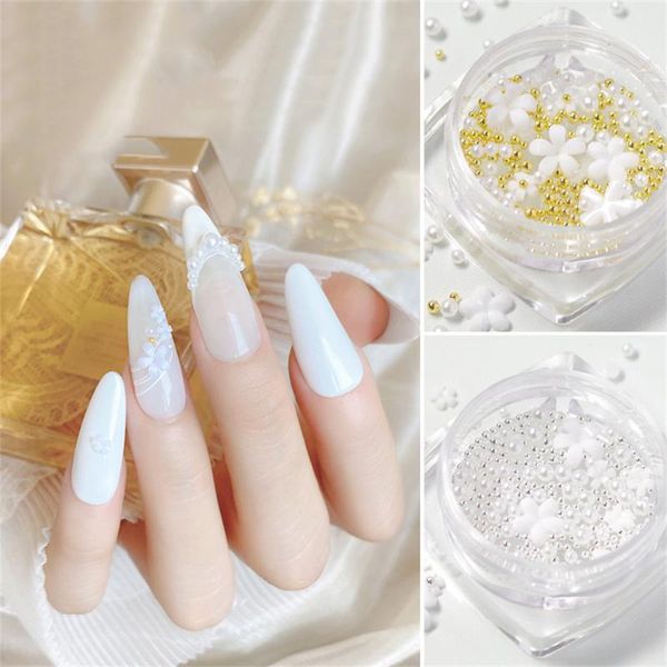 nail art decorations 1box white resin five-petal flower jewelry three-dimensional small for decoration accessories, Silver;gold
nail art decorations 1box white resin five-petal flower jewelry three-dimensional small for decoration accessories, Silver;gold
