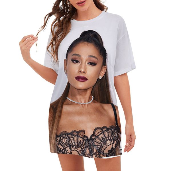 cloocl singer ariana grande women tee printed lady clothes loose short sleeve teens leisure outfits, White
cloocl singer ariana grande women tee printed lady clothes loose short sleeve teens leisure outfits, White