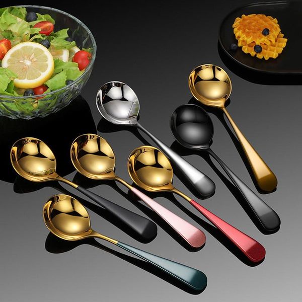 spoons round lip stainless steel coffee spoon mixed color gold korean metal dessert honey milk stir ice scoop kitchen supplies
spoons round lip stainless steel coffee spoon mixed color gold korean metal dessert honey milk stir ice scoop kitchen supplies