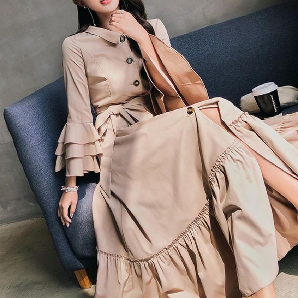 women's trench coats 2021 autumn women fashion windbreaker female single-breasted outwear ladies bell sleeve elegant coat girls skirt t, Tan;black
women's trench coats 2021 autumn women fashion windbreaker female single-breasted outwear ladies bell sleeve elegant coat girls skirt t, Tan;black