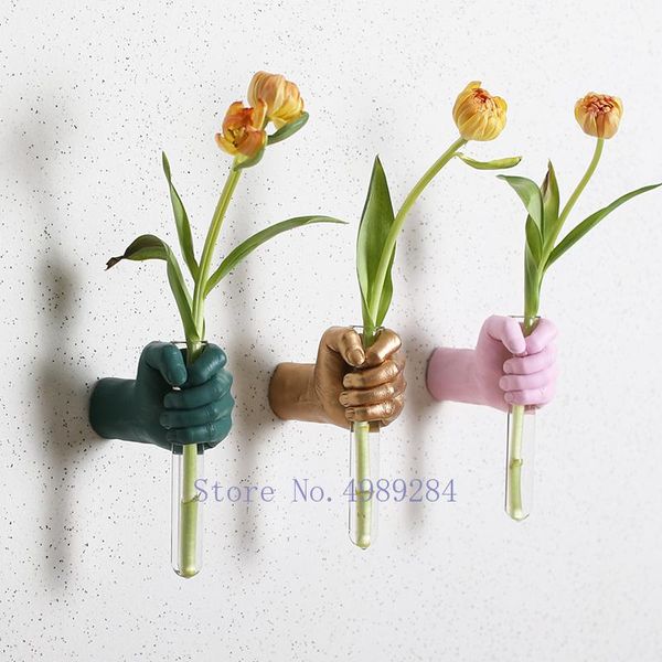 creative resin glass wall-mounted vase flower holding hand abstract wall hanging decoration arrangement home vases
creative resin glass wall-mounted vase flower holding hand abstract wall hanging decoration arrangement home vases