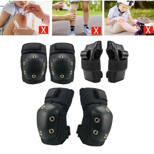 elbow & knee pads 6pcs/set roller skate wrist set children kids cycling skating skateboard bike scooter protector gear, Black;gray
elbow & knee pads 6pcs/set roller skate wrist set children kids cycling skating skateboard bike scooter protector gear, Black;gray