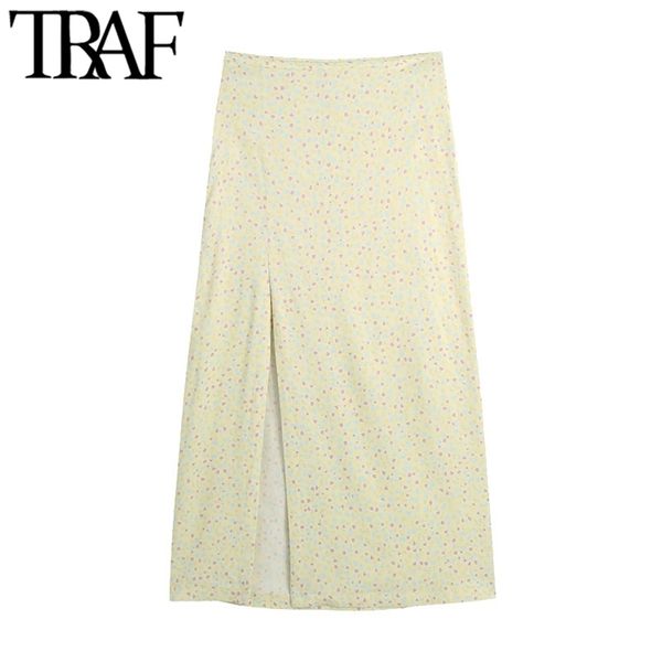 women chic fashion front vents printed midi skirt vintage high waist side zipper female skirts mujer 210507, Black
women chic fashion front vents printed midi skirt vintage high waist side zipper female skirts mujer 210507, Black