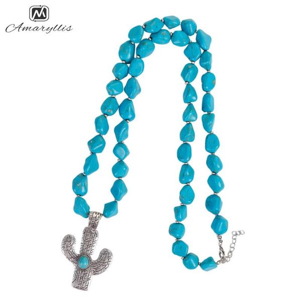 pendant necklaces amaiyllis bohemia cactus necklace irregular stone beads strand sweater chain long bead, Silver
pendant necklaces amaiyllis bohemia cactus necklace irregular stone beads strand sweater chain long bead, Silver