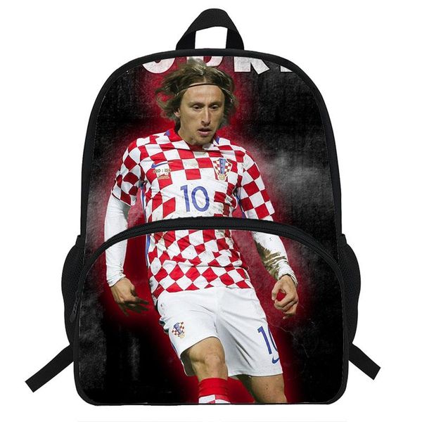 backpack 16-inch luka modric for teenagers cool men superstar print girls bakcpack children school bag