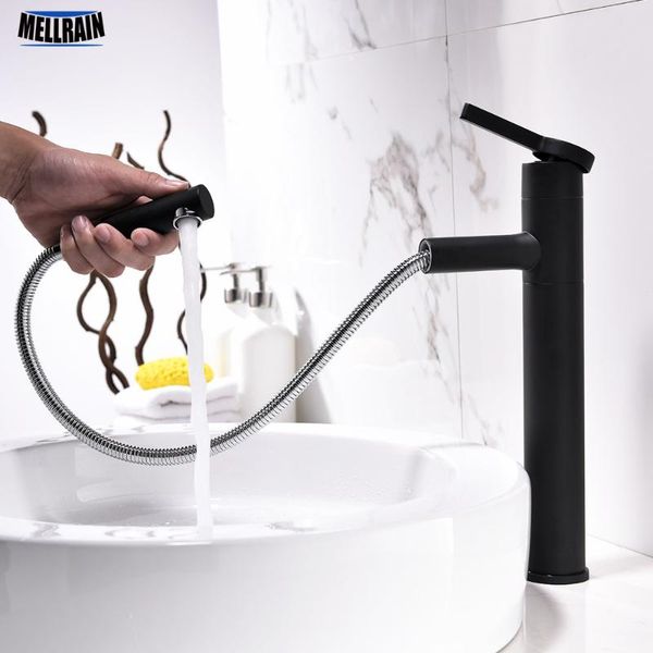 bathroom sink faucets pull out and rotatable style single handle basin faucet matte black & chrome white water mixer
bathroom sink faucets pull out and rotatable style single handle basin faucet matte black & chrome white water mixer
