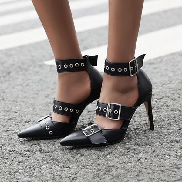 summer luxury designer women stripper heels pointed sandals thin 9cm high rivet gladiator sandal big size party shoes, Black
summer luxury designer women stripper heels pointed sandals thin 9cm high rivet gladiator sandal big size party shoes, Black