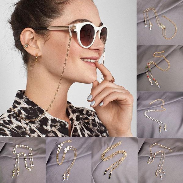 sunglasses frames eyewear chain anti-lost lanyard metal nice-looking acrylic pearls crystal bead fashion glasses, Silver
sunglasses frames eyewear chain anti-lost lanyard metal nice-looking acrylic pearls crystal bead fashion glasses, Silver