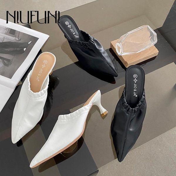 fashion mules shoes pointed toe women slippers pu ladies sandals low heel casual for slides, Black
fashion mules shoes pointed toe women slippers pu ladies sandals low heel casual for slides, Black