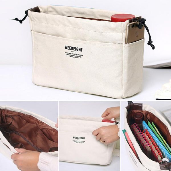 women large capacity adjustable drawstring with compartments canvas makeup bag handbag gift home cosmetic pouch organizer insert bags & case
women large capacity adjustable drawstring with compartments canvas makeup bag handbag gift home cosmetic pouch organizer insert bags & case