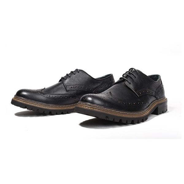 dress shoes italian genuine leather mens oxford brogue carved male wedding party office thick sole formal social e61, Black
dress shoes italian genuine leather mens oxford brogue carved male wedding party office thick sole formal social e61, Black