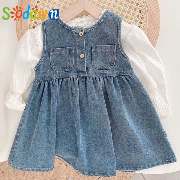 clothing sets sodawn spring autumn girl set white shirt+denim dress 2pcs kid casual suit for 2-6 years
clothing sets sodawn spring autumn girl set white shirt+denim dress 2pcs kid casual suit for 2-6 years
