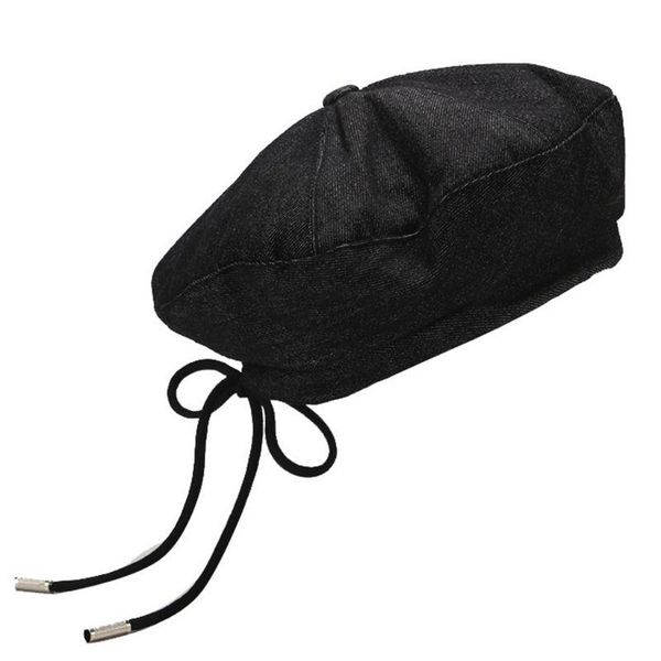 women denim cotton beret cap ribbon lace-up bowknot sboy painter beanie hat berets, Blue;gray
women denim cotton beret cap ribbon lace-up bowknot sboy painter beanie hat berets, Blue;gray